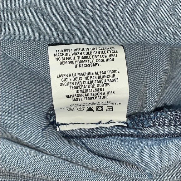 VINCE Jean Shirt Size 10 / Medium - Picture 10 of 11